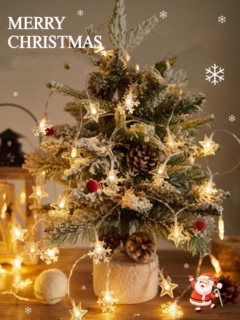 Premium LED String Lights โ Stars & Snowflakes Garland for Christmas & Home Decor