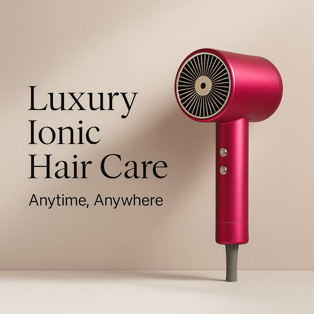 Luxury Ionic Hair Dryer – Professional Compact Blow Dryer with Ion Care Technology