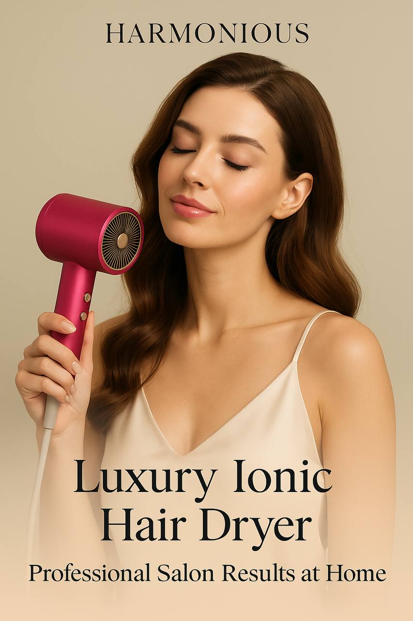 Luxury Ionic Hair Dryer – Professional Compact Blow Dryer with Ion Care Technology