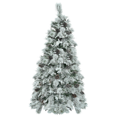 Luxury Pre-Lit Christmas Tree with Pine Cones & LED Lights – 6FT / 1.8M Holiday Centerpiece