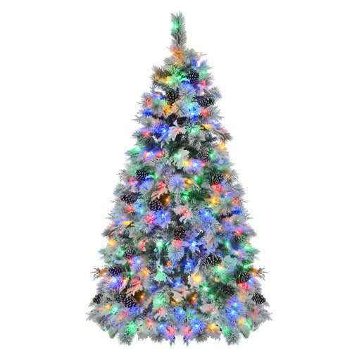 Luxury Pre-Lit Christmas Tree with Pine Cones & LED Lights – 6FT / 1.8M Holiday Centerpiece