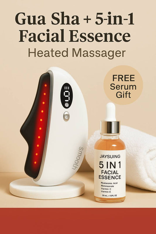 Gua Sha + 5-in-1 Facial Essence Set – The Ultimate Anti-Aging Duo