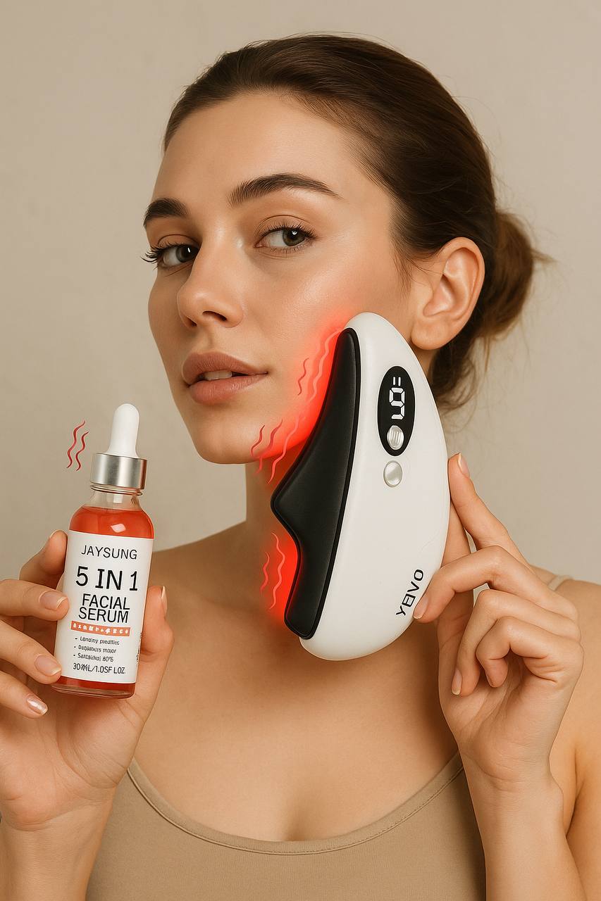 Gua Sha + 5-in-1 Facial Essence Set – The Ultimate Anti-Aging Duo