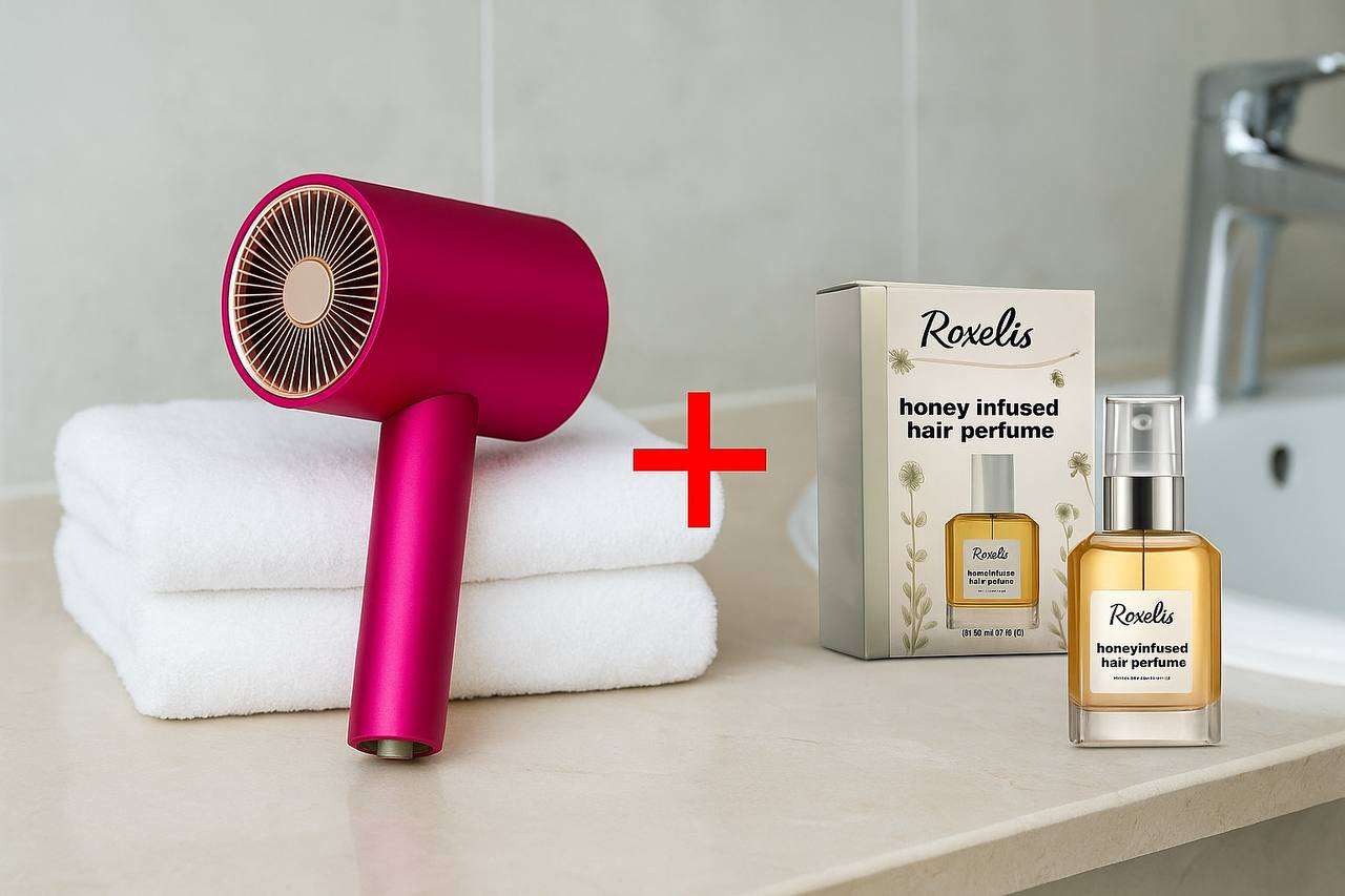 Premium Hair Set — Water Ionic Hair Dryer + FREE Honey Infused Hair Perfume ($20value)