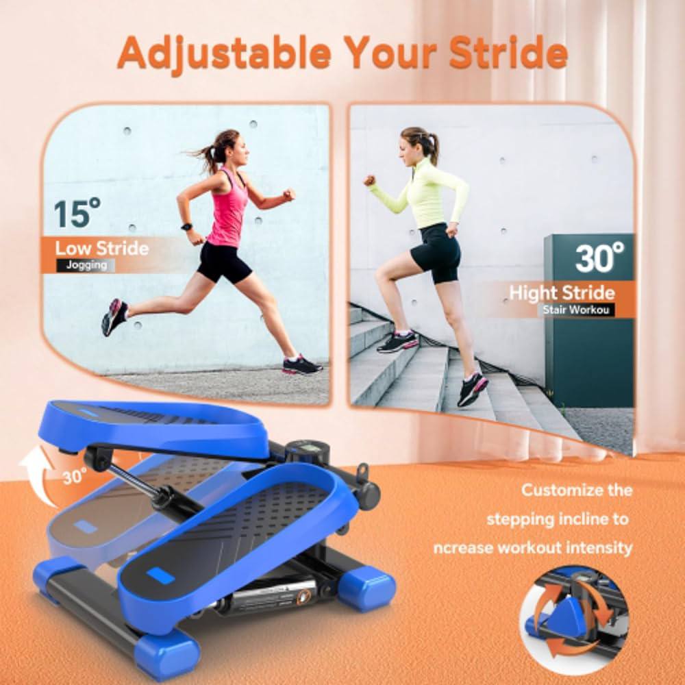 Compact Mini Stepper with Resistance Bands – 330 lbs Capacity