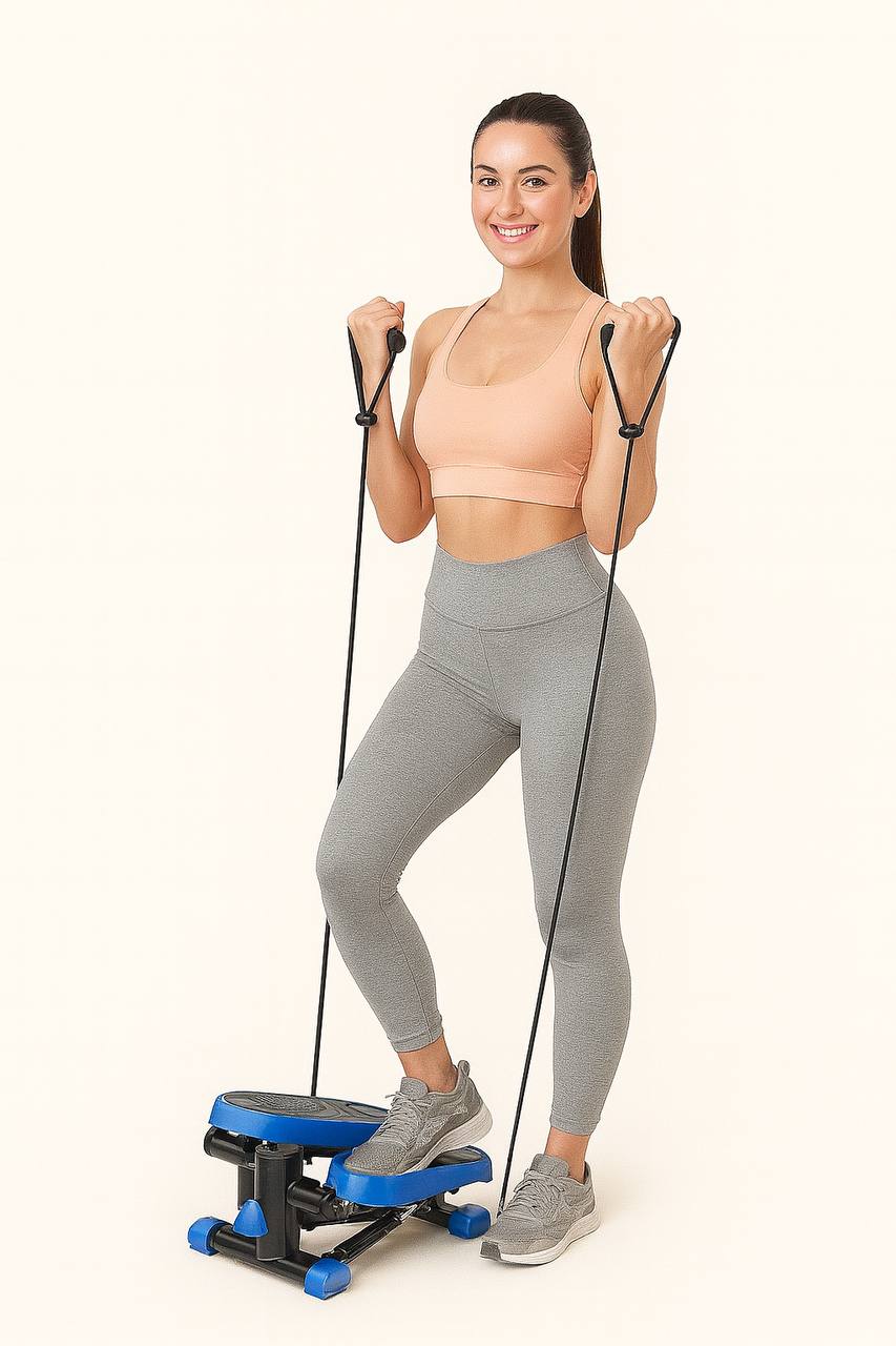 Compact Mini Stepper with Resistance Bands – 330 lbs Capacity