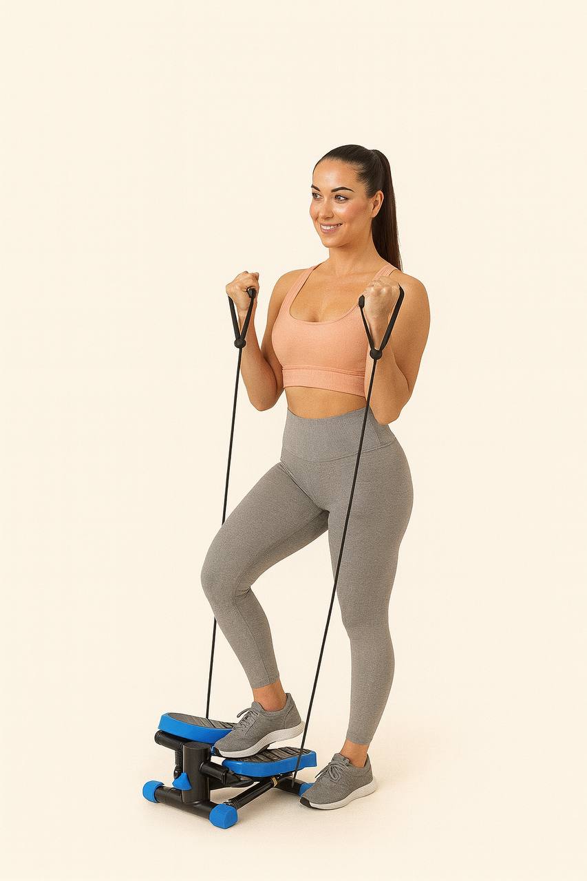 Compact Mini Stepper with Resistance Bands – 330 lbs Capacity