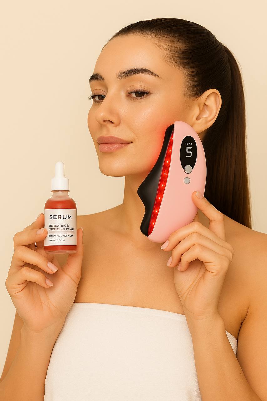 Gua Sha + 5-in-1 Facial Essence Set – The Ultimate Anti-Aging Duo