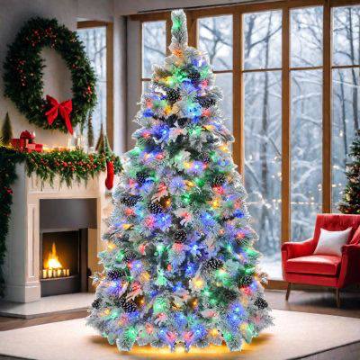 Luxury Pre-Lit Christmas Tree with Pine Cones & LED Lights – 6FT / 1.8M Holiday Centerpiece